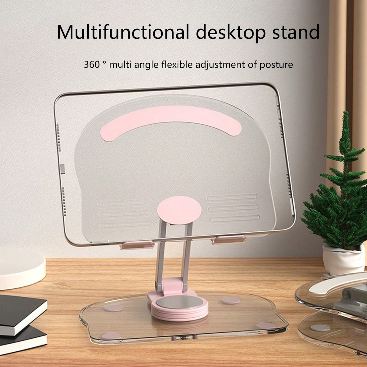 Tablet Accessories For Kids - ขาตั้งแท็บเล็ตอะคริลิกใส, ขาตั้งแบบหมุนได้สำหรับวางบนโต๊ะ, ขาตั้งโทรศัพท์แบบพับได้ปรับความสูงได้