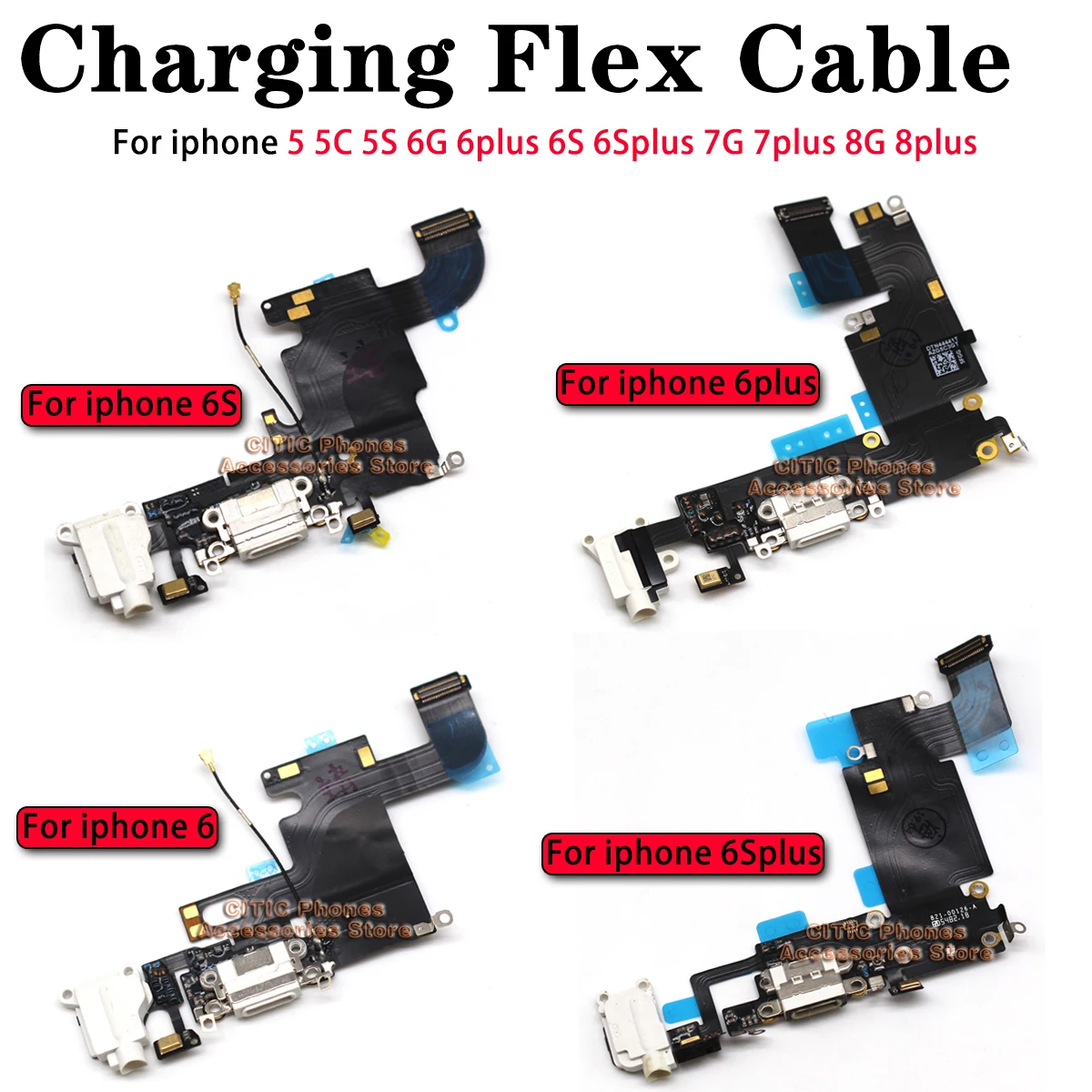 Wired Earphone Lightning - 5pcs สําหรับ iPhone 6 6S 7