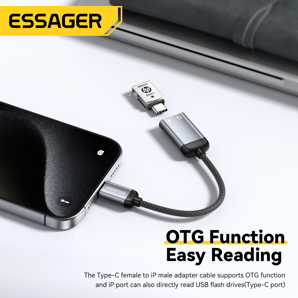 Essager Type-C อะแดปเตอร์เสียง - Wired Earphone Lightning บทวิจารณ์และราคา