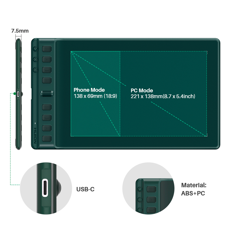 Huion Inspiroy 2 M H951P แท็บเ - Graphic Tablet Accessories บทวิจารณ์และราคา